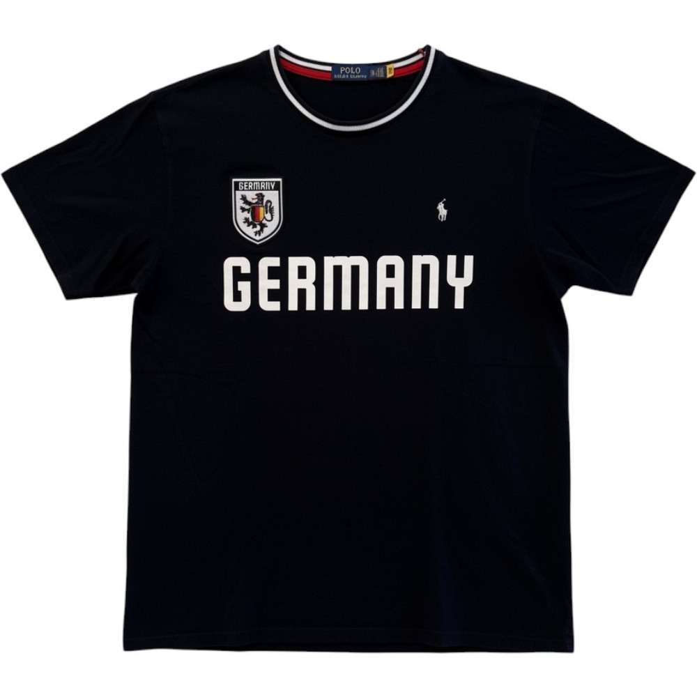 Polo Ralph Lauren T-Shirt Black Germany Crest Graphic Soccer Mens XL